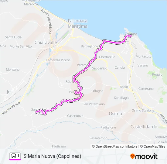 I Bus Line Map