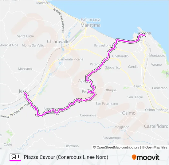 I Bus Line Map
