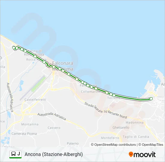 J Bus Line Map