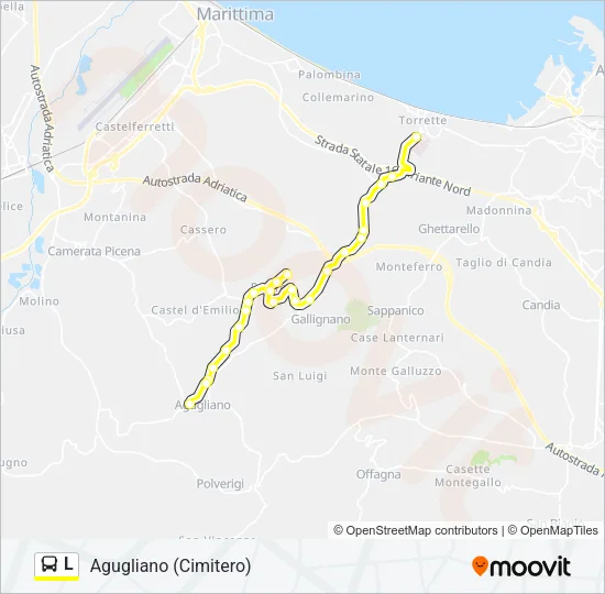 L Bus Line Map