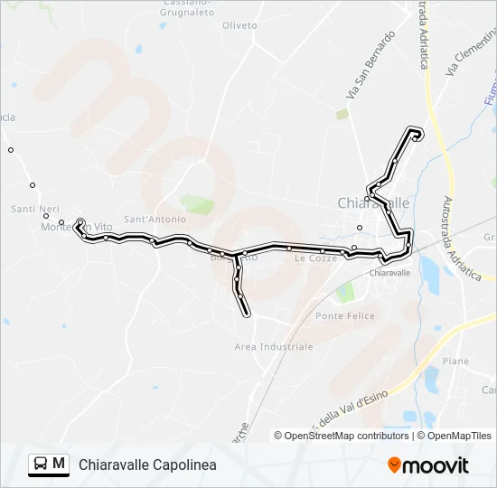 M Bus Line Map