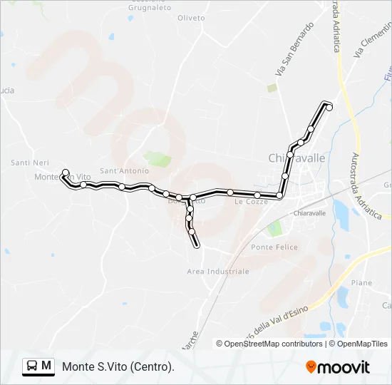 M Bus Line Map