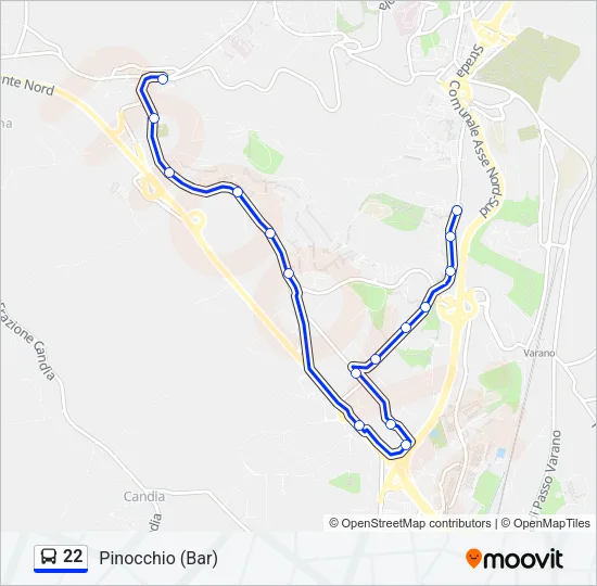 22 Bus Line Map