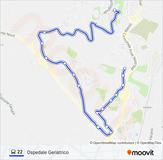 22 Bus Line Map