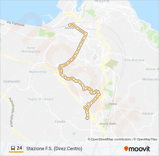 24 Bus Line Map