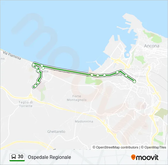 30 Bus Line Map