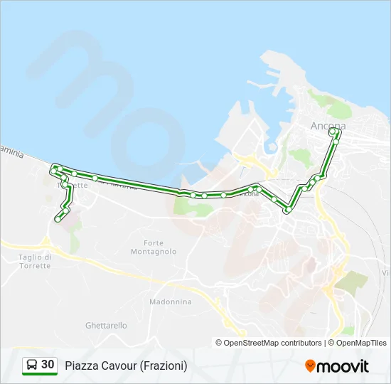 30 Bus Line Map