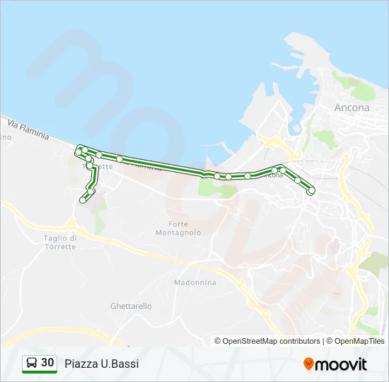 30 Bus Line Map