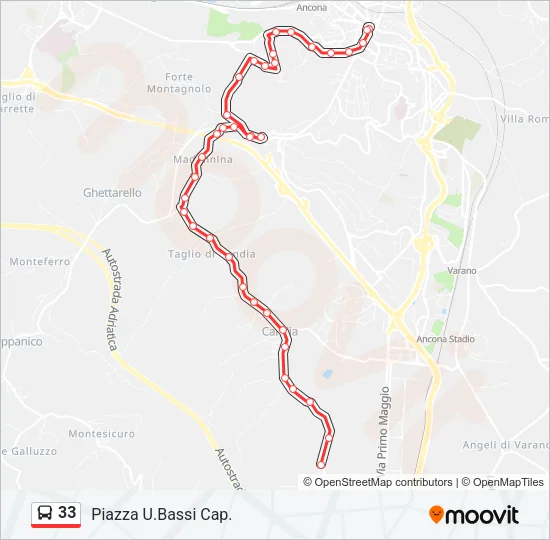 33 Bus Line Map
