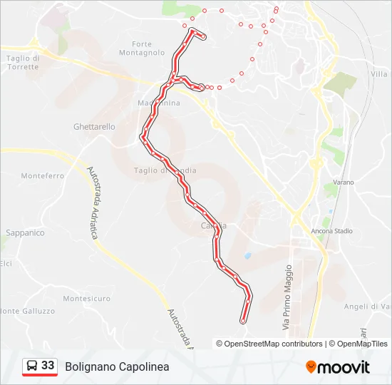 33 Bus Line Map