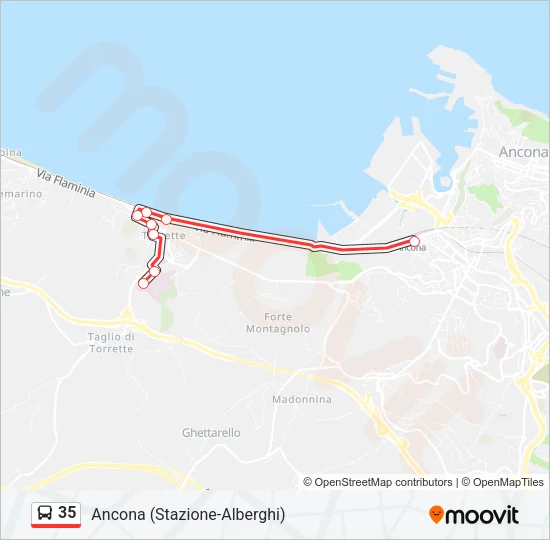 35 Bus Line Map