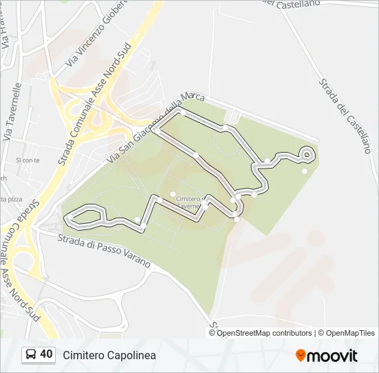 40 Bus Line Map