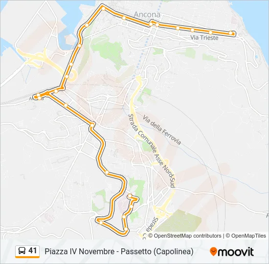 41 Bus Line Map