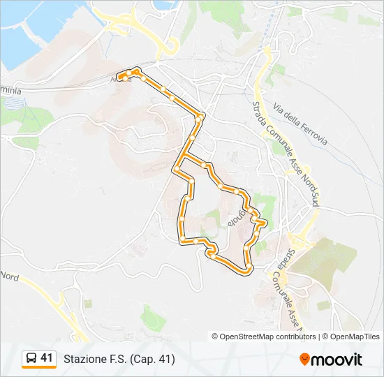 41 Bus Line Map