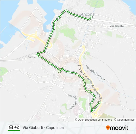 42 Bus Line Map
