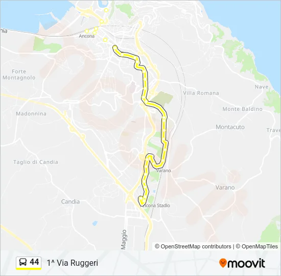 44 Bus Line Map