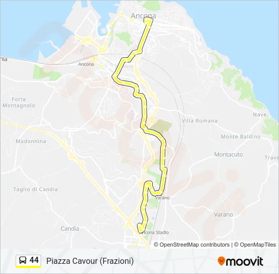 44 Bus Line Map