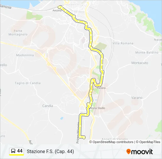 44 Bus Line Map