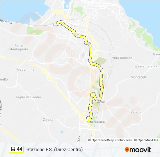 44 Bus Line Map