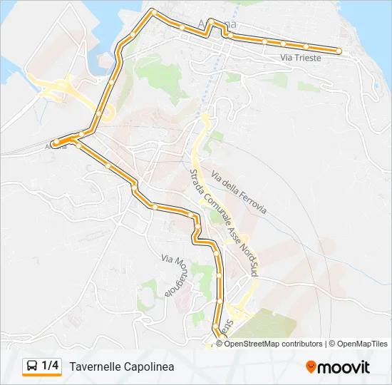 1/4 Bus Line Map