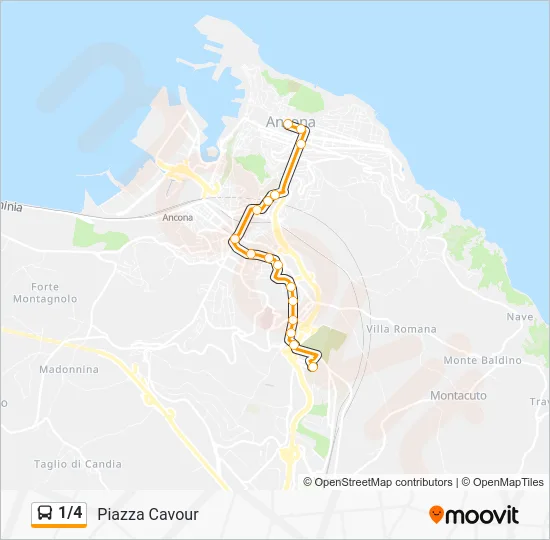 1/4 Bus Line Map