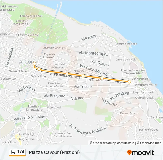 1/4 Bus Line Map