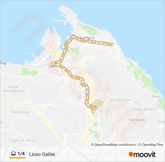 1/4 Bus Line Map