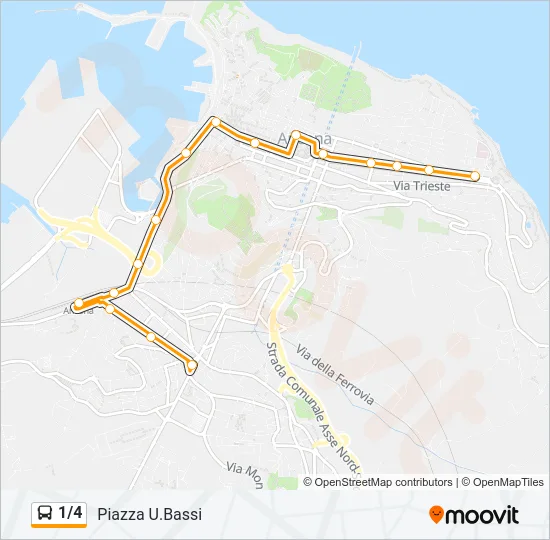 1/4 Bus Line Map