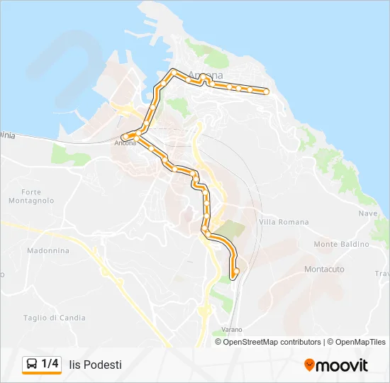 1/4 Bus Line Map