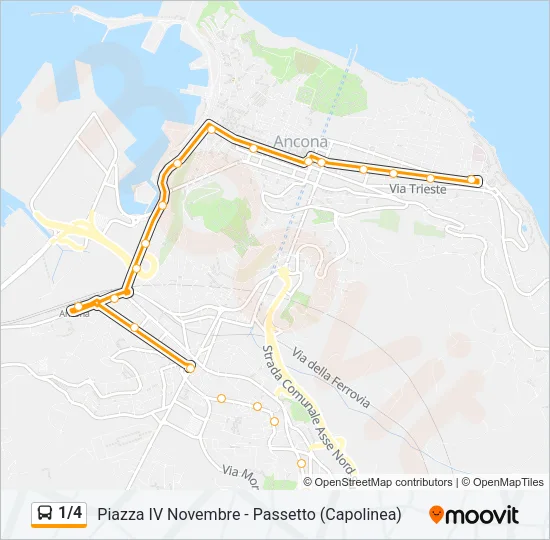 1/4 Bus Line Map