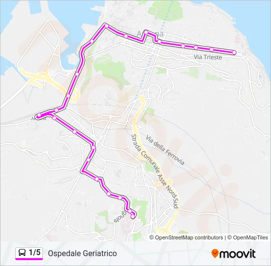 1/5 Bus Line Map