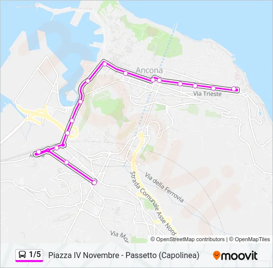 1/5 Bus Line Map