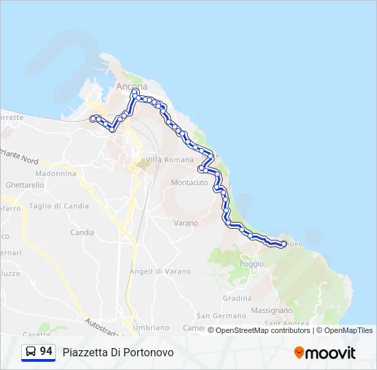94 Bus Line Map