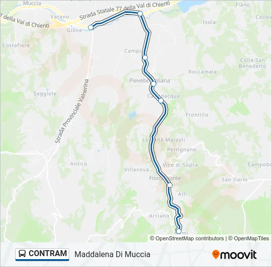 CONTRAM Bus Line Map