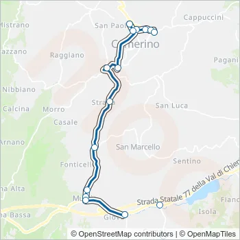 CONTRAM Bus Line Map