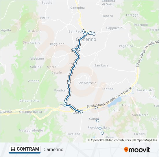 CONTRAM Bus Line Map