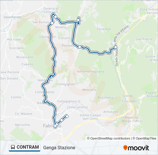 CONTRAM Bus Line Map