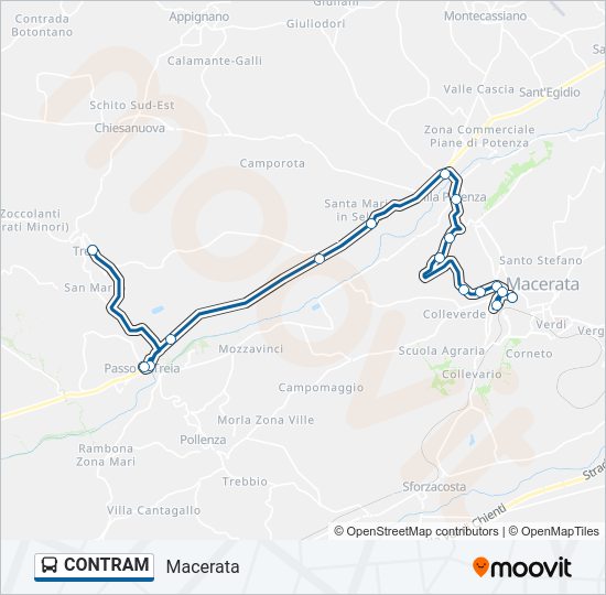 CONTRAM Bus Line Map