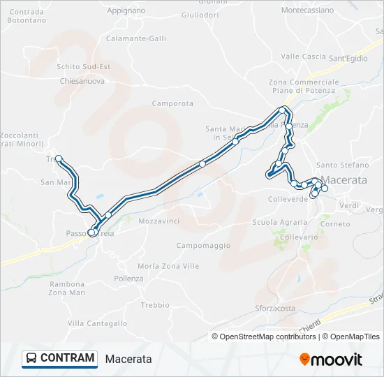 CONTRAM Bus Line Map