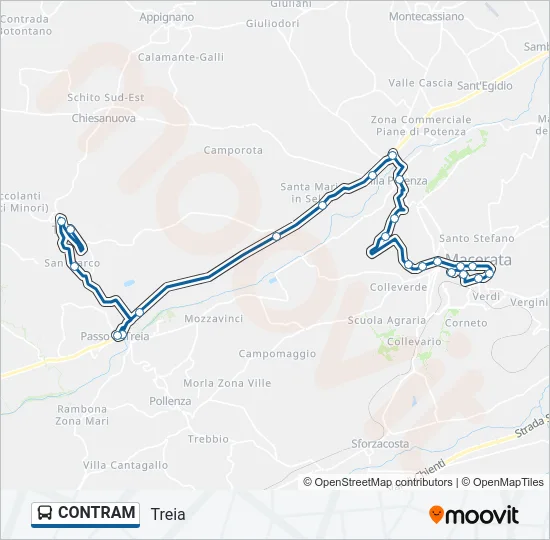 CONTRAM Bus Line Map