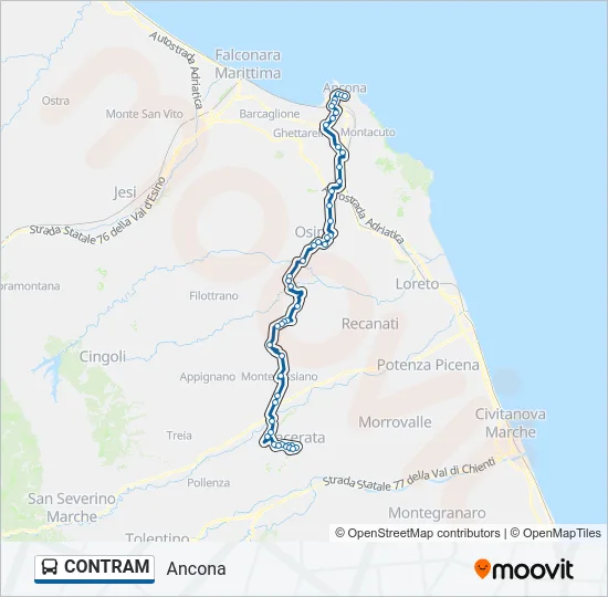 CONTRAM Bus Line Map