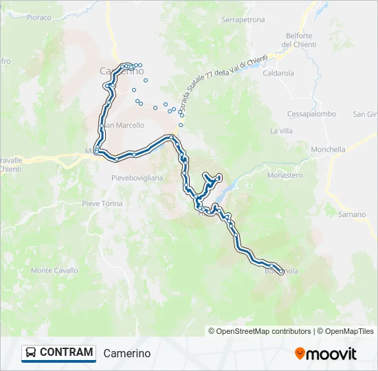 CONTRAM Bus Line Map