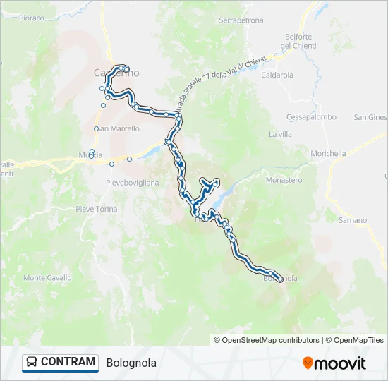 CONTRAM Bus Line Map