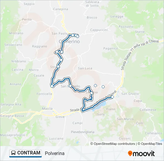 CONTRAM Bus Line Map