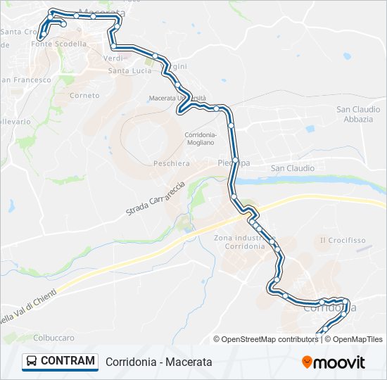 CONTRAM bus Line Map