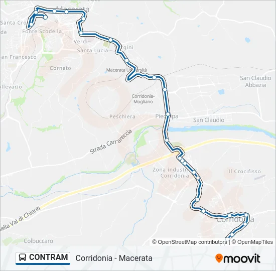 CONTRAM Bus Line Map