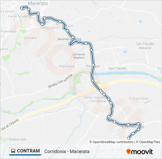 CONTRAM Bus Line Map