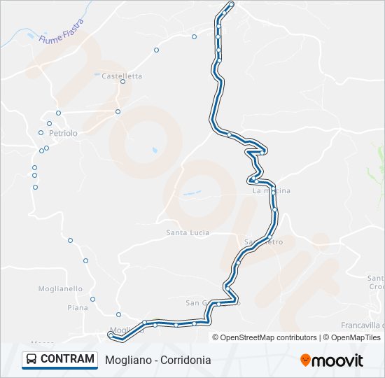 CONTRAM bus Line Map