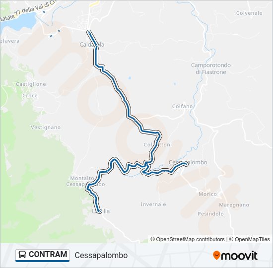 CONTRAM Bus Line Map