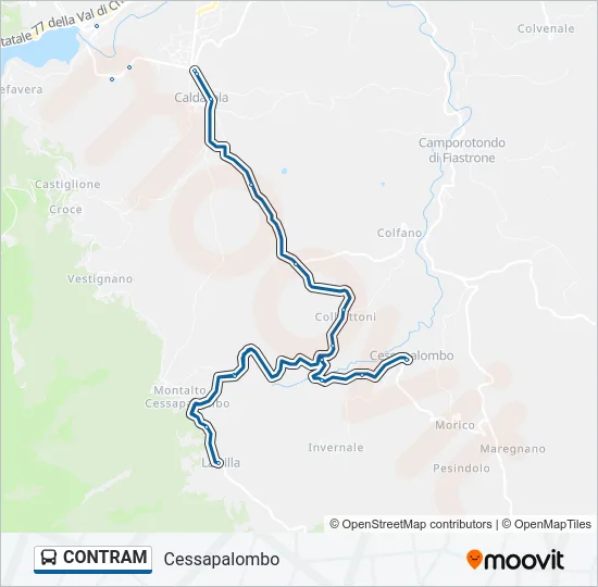 CONTRAM Bus Line Map